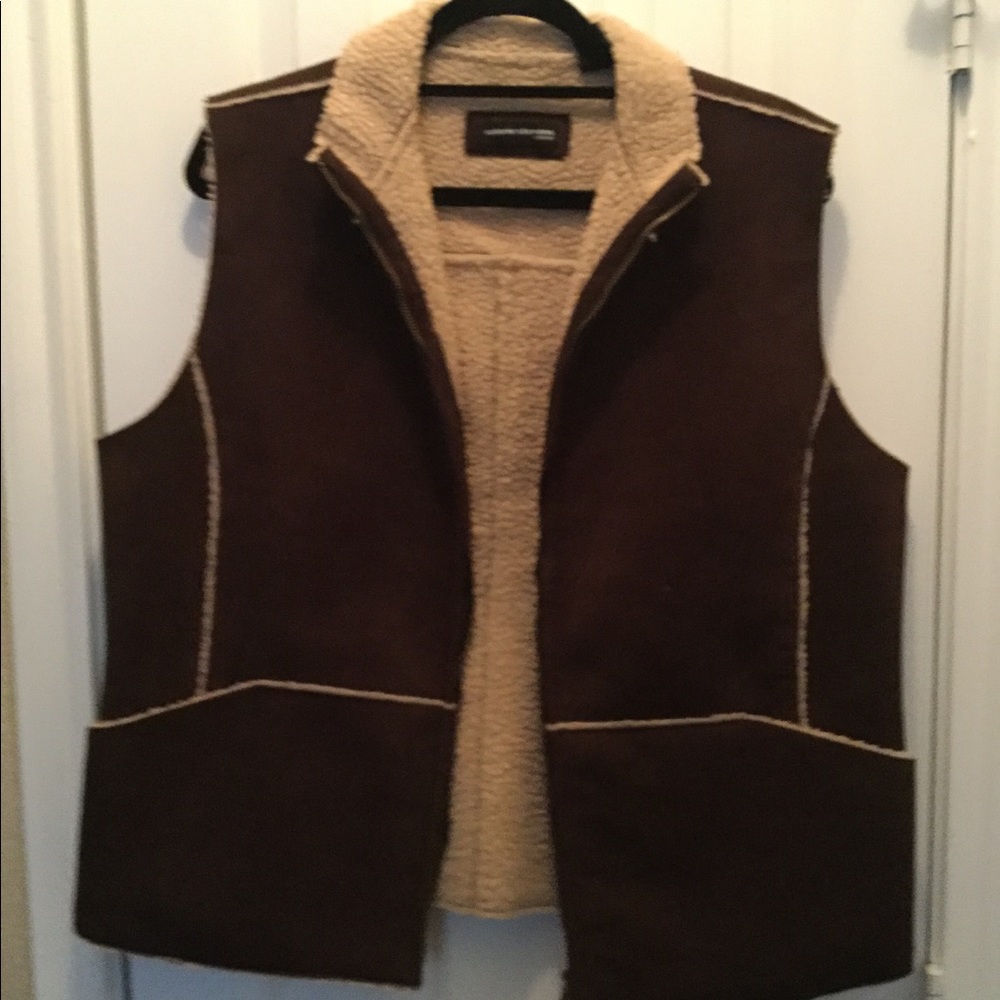 Brown winter vest